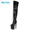 Luxury Over the Knee High Boots Women Platform Sexy 20cm Super High Heels Party Dance Club Shoes Ladies Gold Silver Long Boot
