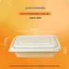 Biodegradable Corn Starch Rectangular Takeaway Lunch Box with Lid
