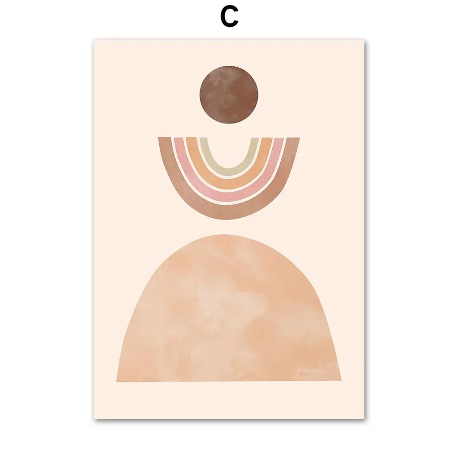 Wüstenlandschaft Boho Minimalistisch Blatt Wandkunst Leinwandmalerei Nordisches Poster und Drucke Wandbilder für Wohnzimmer Heimdekor