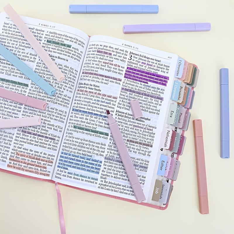 6Pastel Highlighters Cute Highlighters, Assorted Colors, Bible Highlighters and Pens No Bleeding, Gentle Soft Chisel Tip Pastel Markers