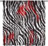 Leopard Zebra Decor Window Curtain Red Black Zebra Stripes Abstract Romance Heart Creative Patchwork Modern Fashion Art for Home