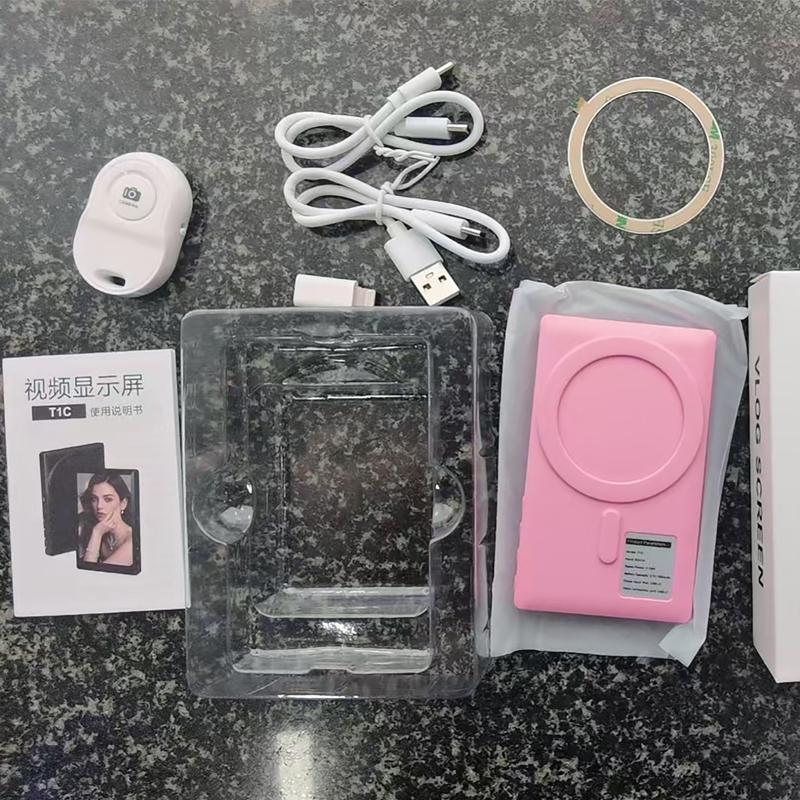 Phone Magnetic Selfie Monitor Screen Projector Smartphone Rear Camera For Selfie Vlog Live Stream for Android iPhone 14 15 16