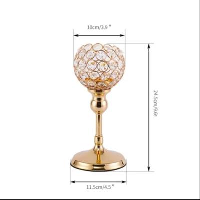Crystal Candle Holder 1PCS Metal Ornaments Wedding Hotel Home Candlelight Dr Candle Holder Creative Decoration Decorations