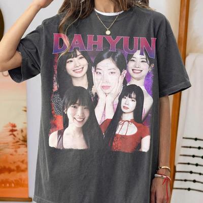 Dahyun TWICE Vintage T-Shirt, 90s Bootleg Style Kpop Graphic Tee, Twice Merch Fan Gift, Kim Dahyun Retro Shirt, K-pop Aesthetic Clothing