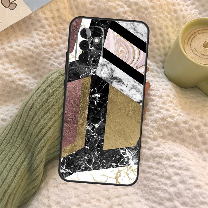 Marble Geometric Art Case For Samsung Galaxy A35 A15 A55 A53 A33 A13 A36 A56 A26 A16 A22 A32 A52 A54 A34 A05 A06