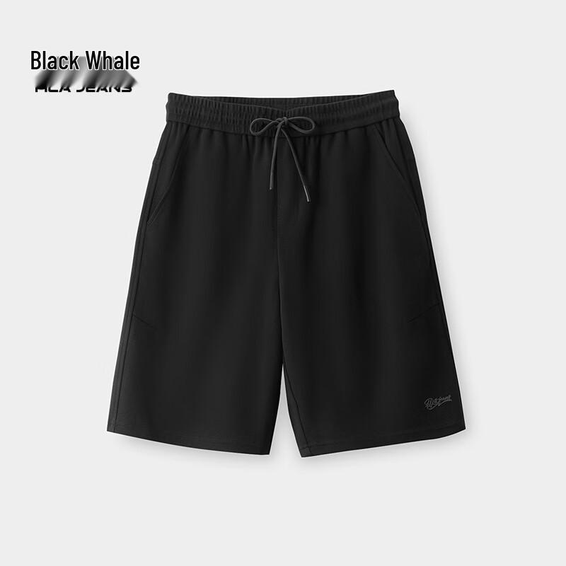

HLA Black Whale Men s Drawstring Casual Mid-Length Shorts XL