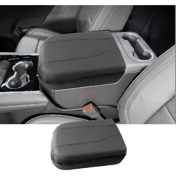 

2025 2026 Chevy Suburban Center Console Cover for Chevy Suburban (LS/LT/RST/Z71/Premier/High Country), Comfy&Cushion Leather Armrest Cover 2026 2025 (for Suburban) - Leather