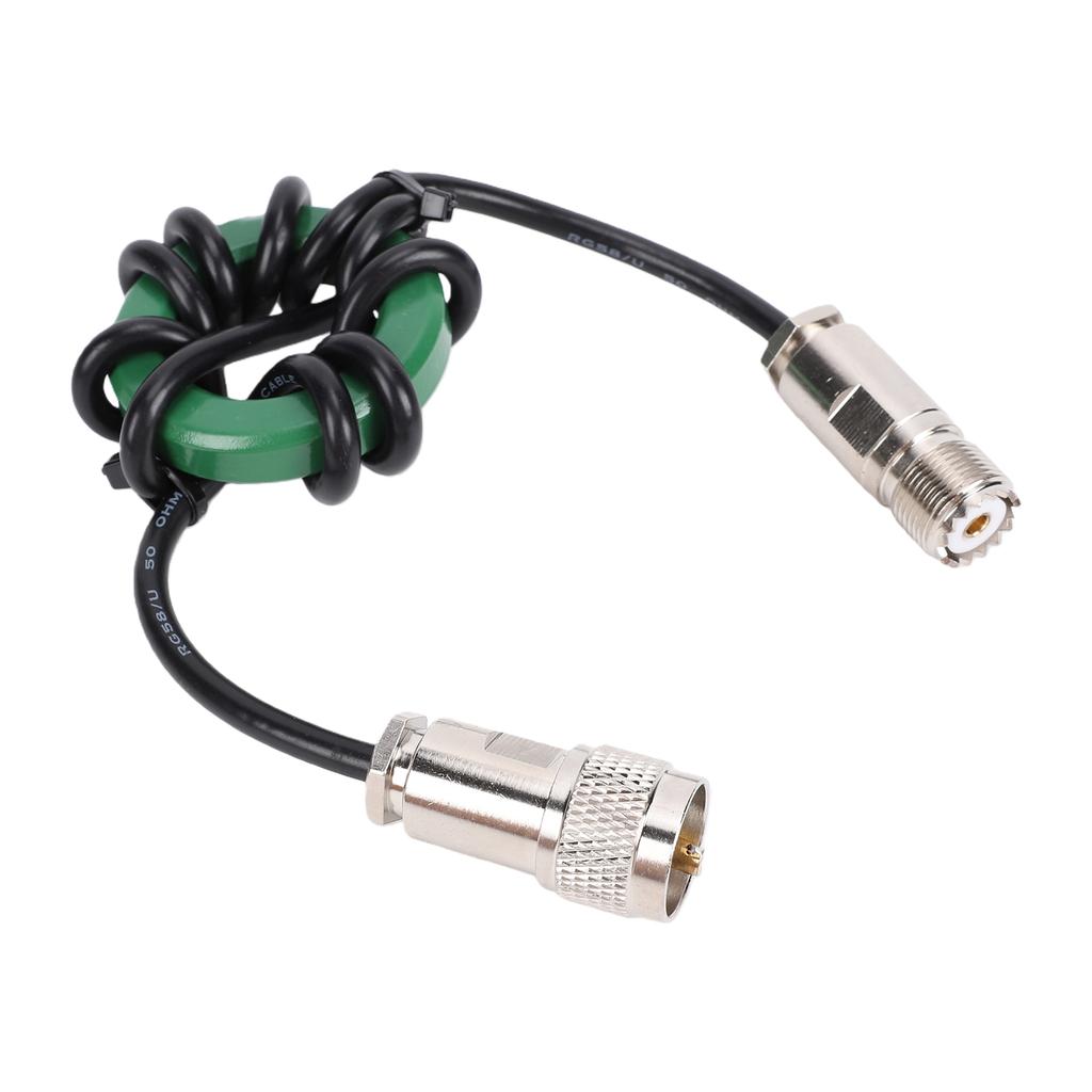 Choke in Modo Comune HF Balun da 1,8 a 30MHz Choke per Onde Corte Anello Magnetico 1:1 Balun di corrente con connettore M