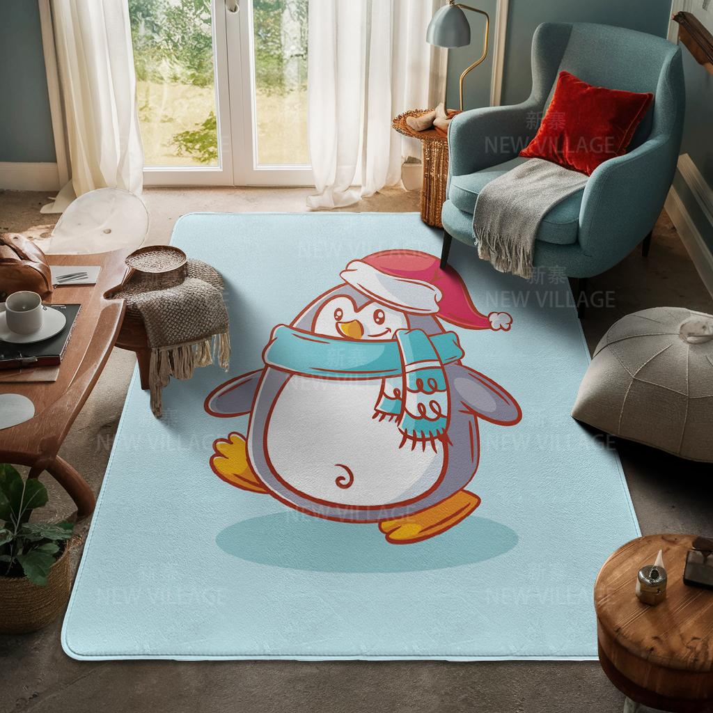 House Entrance Carpet Home Door Mat Living Room Bath Foot Bathroom Non-slip Water Absorption Rugs Bath Merry Christmas Winter