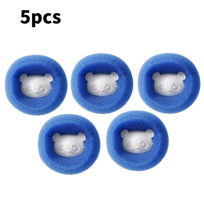 

Laundry Cleaning Ball With Magic Deodorizing For Pet Hair Removal And Antitangle Effect Blue 5pcs