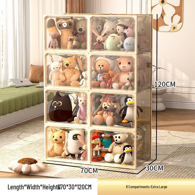 Transparenter Plüschtier-Aufbewahrungskorb und Ausstellungsbox
