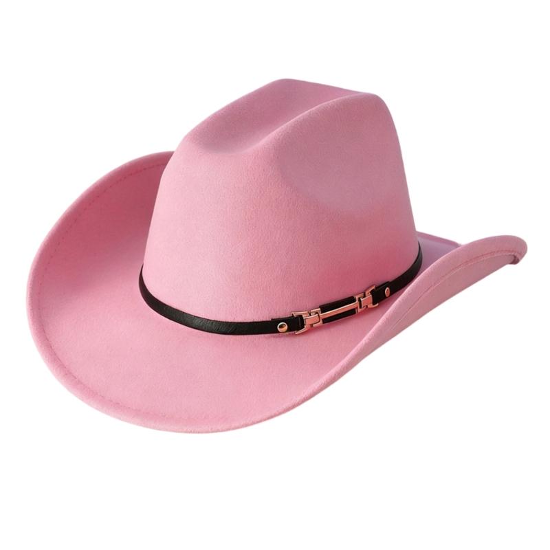 Windproof Cowboy Cap with PU Hat Belt and Wide Brims Design for Enhancing Sun Protections In Outdoor Activity Essential