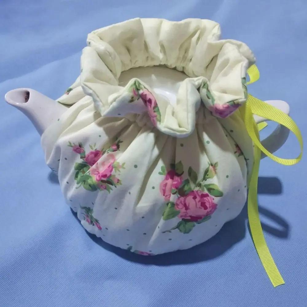 Insulation Tea Cosy Fabric Keep Warm Teapot Dust Cover Table Decorative Accessories Breakfast Warmer Teapot Cover Home Kitchen