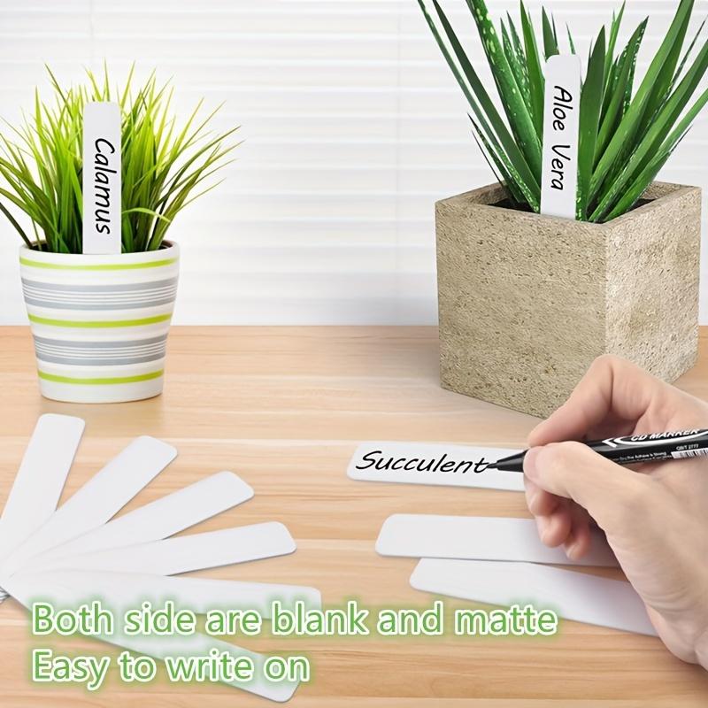100pcs Plant Labels 4-Inch Plastic Plant Name Tags Waterproof Garden Labels for Flowers Herbs Potted Plants And Vegetable Pots