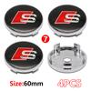 4Pcs 56mm Wheel Rim Hubcap Identity Overlay For 5w RS  B8 B9  S A3 8V A4A6 C7 C6 A5 Q3 Q5 Q7 A1 Motorsport Tuning Accessoryw5