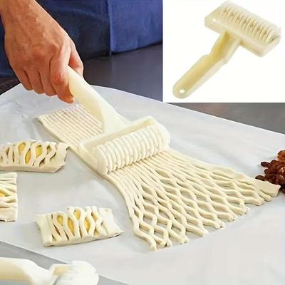 Plastik Gebäck Pizza Gitterroller Cutter Backwerkzeug Ziehnetz Radmesser für Teig Keks Kuchen Küchenhelfer Backwerkzeuge