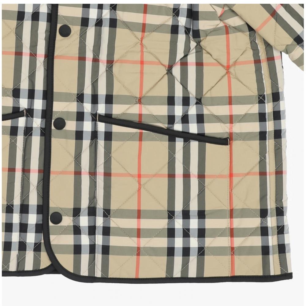 Burberry Kids Jacket Vintage Check Diamond Quilting  Adult Size  8108500 B9368