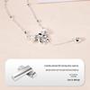 Original Design S925 Sterling Silver Bow Tassel Necklace for Women - High-End 2025 Style Clavicle Chain Accessory