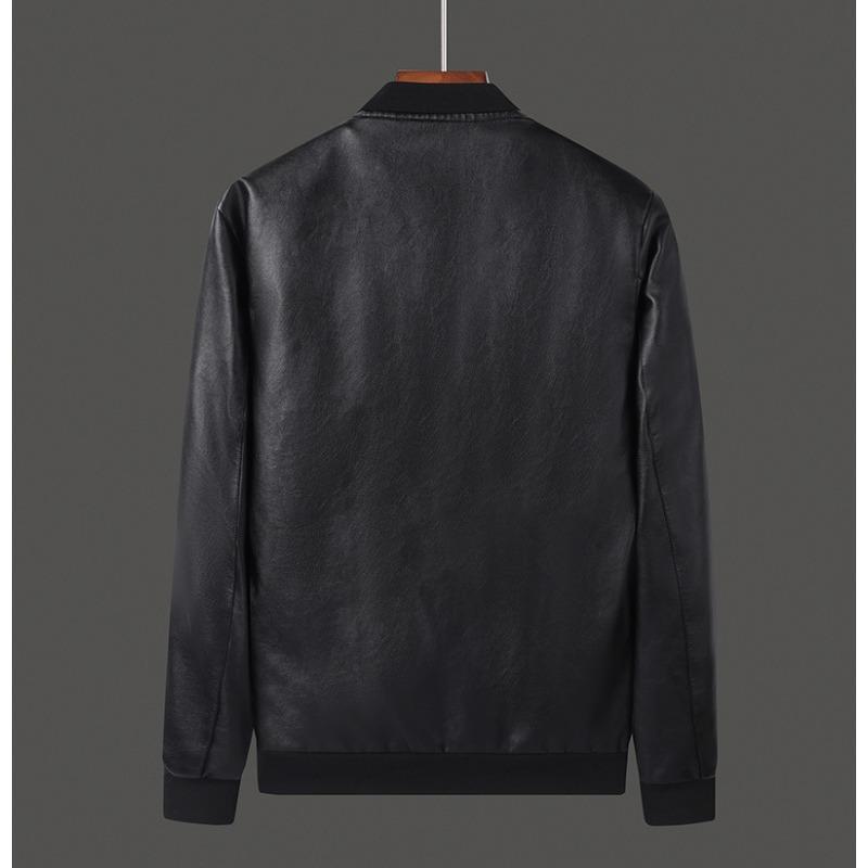 Men's Leather Jacket Men's Spring and Autumn Leather Jacket Men's Clothing New Popular Slim Plus Size Trend