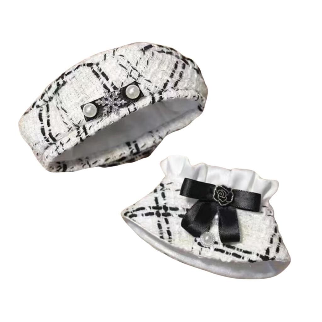 Poupée en peluche S.T.S.G avec vêtements interchangeables, Mignonne, Convient aux poupées de 10 cm, Comprend chapeau et poncho, Habillez votre préféré (blanc)