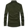 Men's Plus Size Cotton Long Sleeve Casual Shirt - Spring & Autumn
