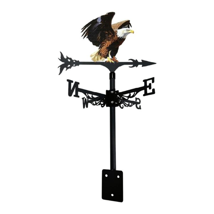Yard Fence Wind Vane with Bird Shape, Metal Structure and Direction Marker Layout for Garden Display Placement Use