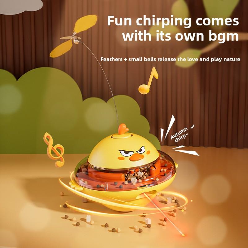 Cat Toy Intelligent Rotating Little Bird Feeding Toy Laser Toying for Cats Sound-producing Cat Toy