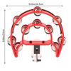 Drum Circle Double Row Rattle Drum Rings Semicircle Tambourine With Mounting Eye Bolt Orff Percussion Musical Instruments