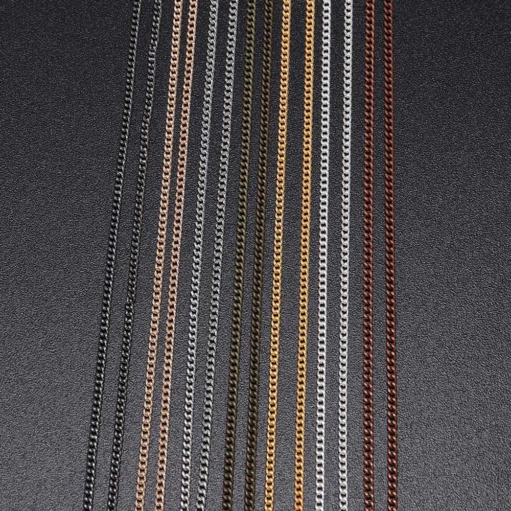 5 m/lot Gold/Bronze Plated Necklace Chains For Jewelry Making Findings Materials Handmade DIY Necklace Chain Supplies