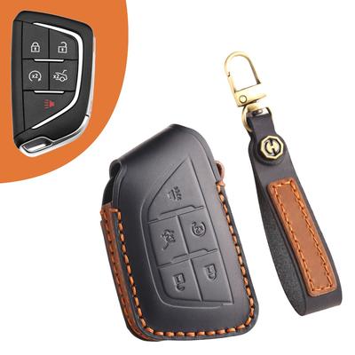 Handmade Genuine Leather Key Case Cover for Cadillac XT5 CT5 XT4 CT6 Car Keys