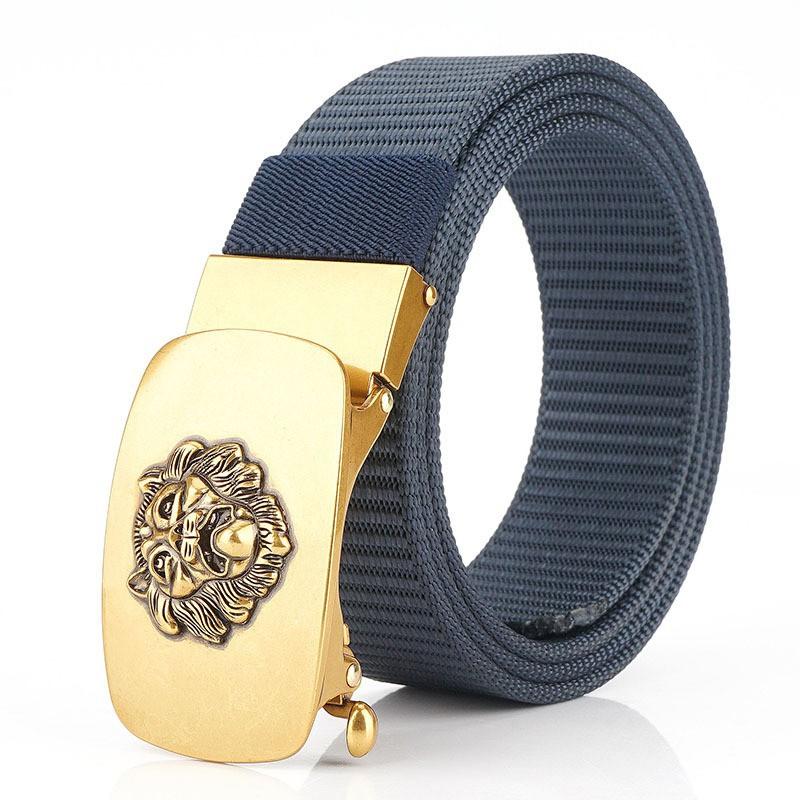 

Direct Sales Men s Automatic Buckle Thickened Nylon Canvas Belt Fashionable Casual Trousers 120cm