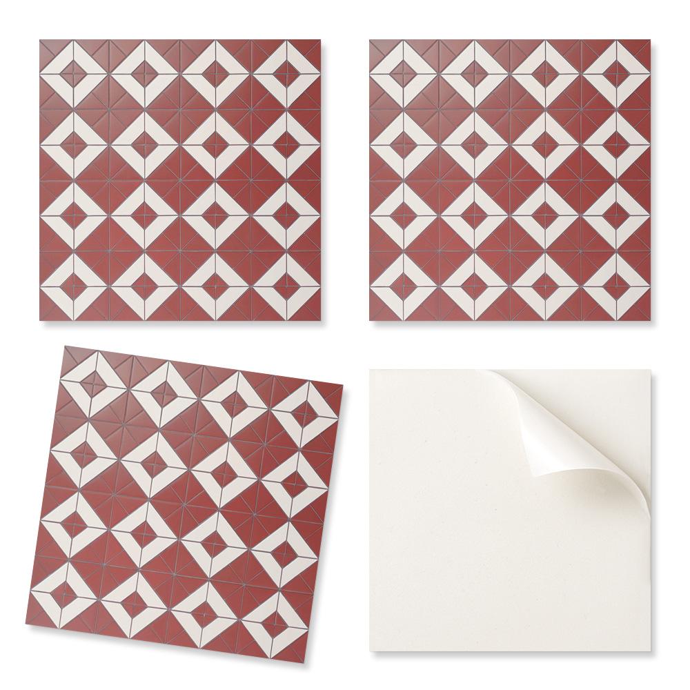 Package of PVC Tiles with Decor for Kitchen or Bathroom Geometric Patterns In a 9x30x30 Cm Layout