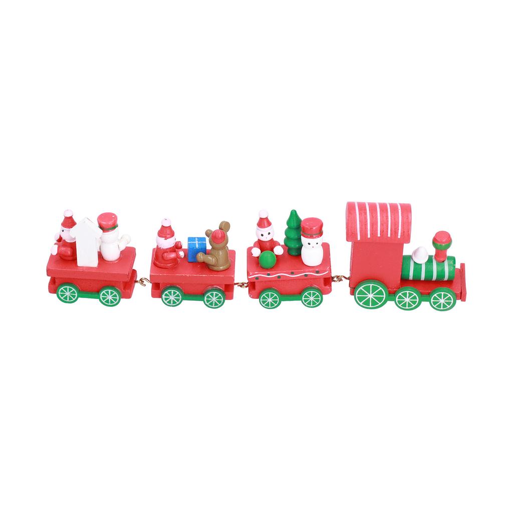 Christmas Train Toys Set Miniature Color Cartoon Christmas Train Model for Kids Boys GirlsC