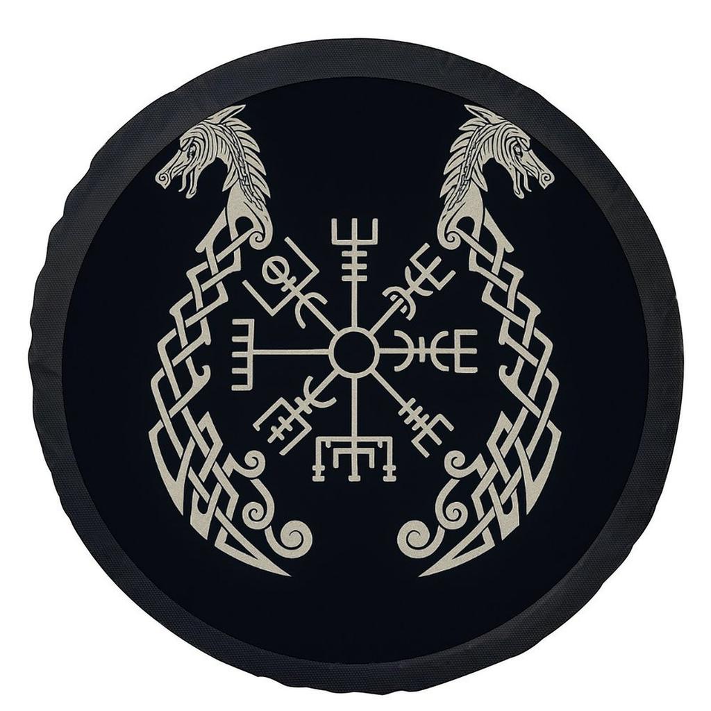 1pc Viking Symbol Designed Tire Cover Wheel Cover, Fashionable Wheel Cover Tire Cover Wheel Protection Cover, Suitable for Most Cars Wheel
