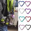 10 Piezas Mosquetón de Aluminio en Forma de Corazón Clip Llavero Gancho para Llavero para Exterior Hebilla Colgante para Botella de Agua Accesorios para Kit de Viaje
