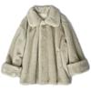 Lapel Fur Imitation Mink Fleece Jacket Medium and Long Large Size Jacket Women's Winter Thickened Warm Plush Coat