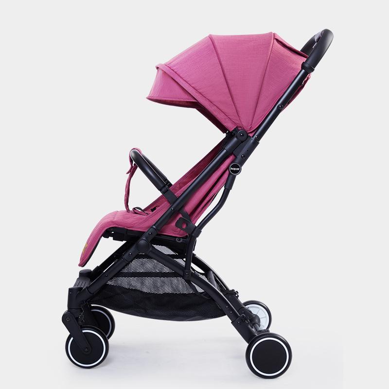 He Bao Baby Stroller: Reinforced Two-Way, One-Key Folding, High-Landscape Pram