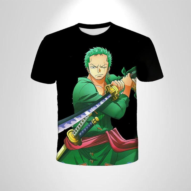 Wendy4 Jongens Eendelig T-shirt Anime Jongen Losse T-shirts heren Tops cool Kleding Zomer Mode Heren Korte Mouw Casual T-shirts 140