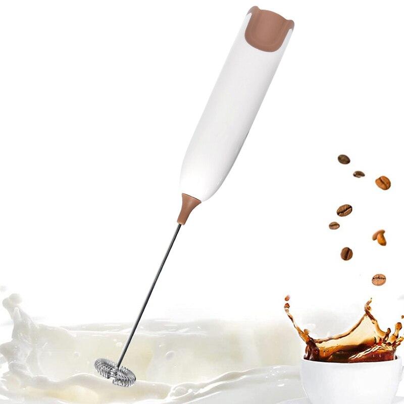 Elektrischer Milchaufschäumer, Küchengetränk, Schäumer, Mixer, Rührer, Kaffee, Cappuccino, Milchkännchen, Schneebesen, schaumige Mischung, Schneebesen