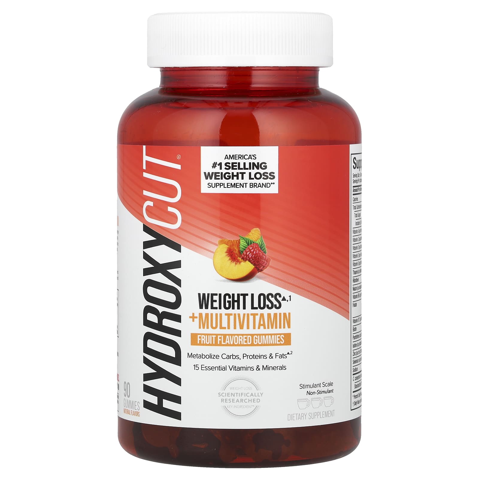 

Hydroxycut, схуднення + мультивітамінні жуйки, фруктовий смак, 90 жуйок