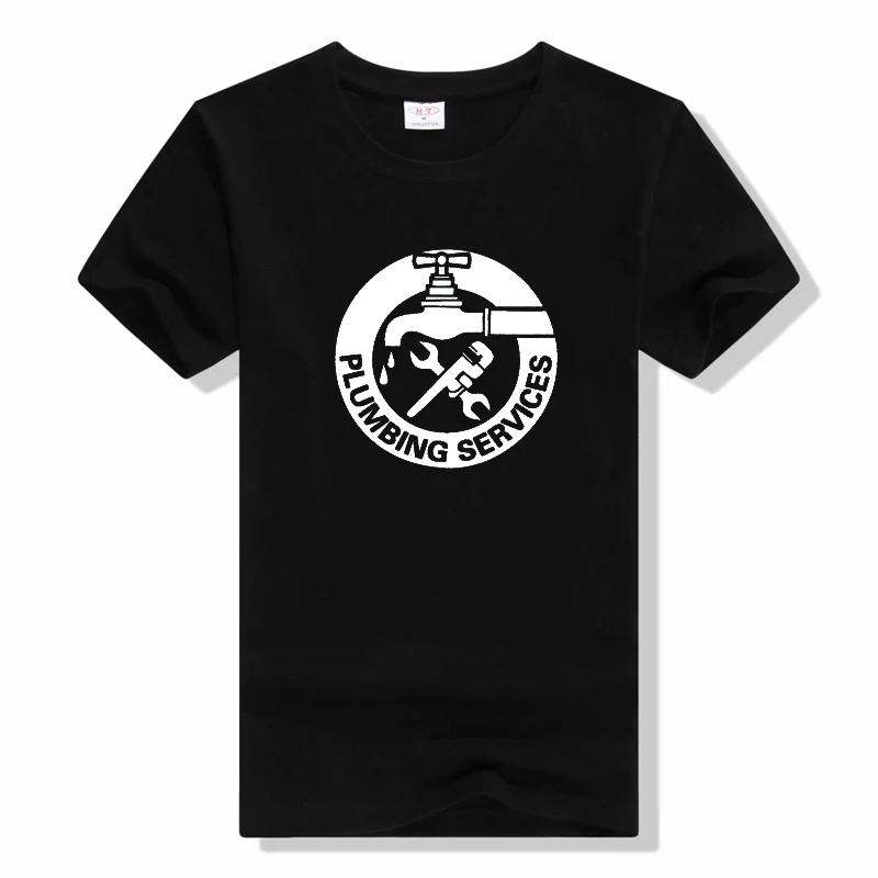 REPAIR AD HANDYMAN Mens Black Extended Long T-Shirt PLUMBER SERVICE PLUMBING short sleeve t shirt XXXL