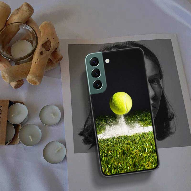 Tennis Racket Tennis Ball Phone Case For Samsung Galaxy S22 S25 Ultra S21 S10 Plus S26 Edge S20 S23 S24 FE Cover Silicone So
