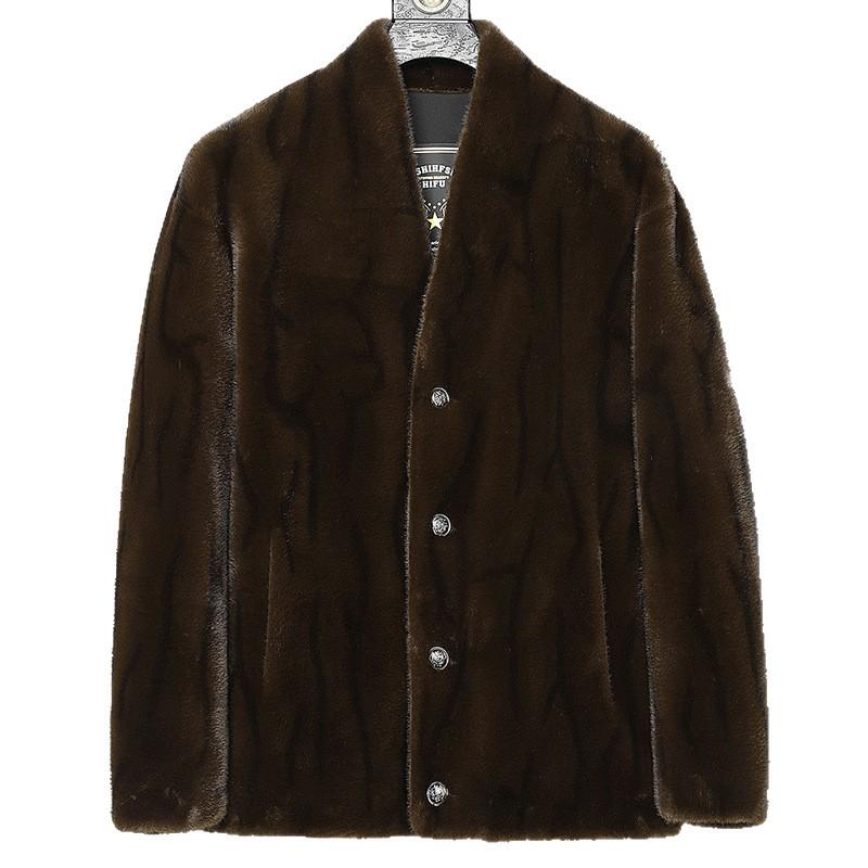 Golden Sable Velvet Men's Winter 2025 Loose Single-Breasted Wool Coat Jacket
