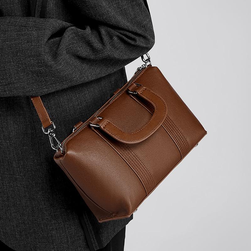 Vintage Echte Leder Kissen Kleine Schulter Umhängetaschen für Frauen Trend Designer Tragetaschen Damen Handtaschen