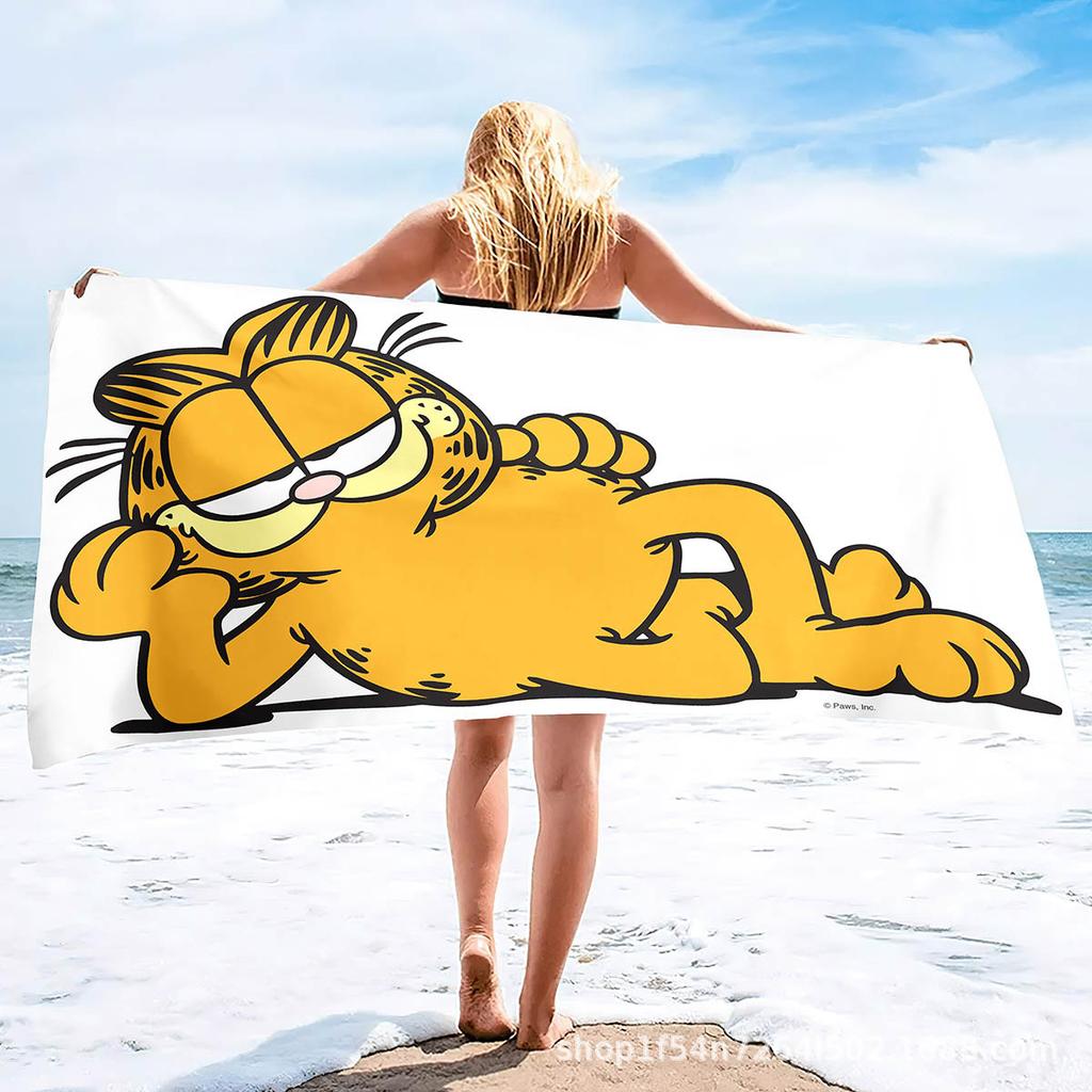Kawaii Kitten Pattern Seaside Vacation Beach Towel Swimming Bath Towel Sports Towel