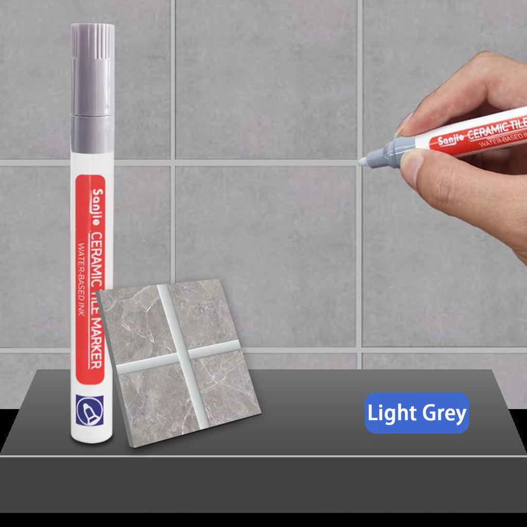 1Pcs Waterproof Ceramic Tile Grout Marker Pens, Tile Repair Pen with Anti-Mold Filler, Gel Caulk for Bathroom and Kitchen Tiles