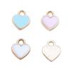 Love Heart Enamel Charms Multi Color Pendants For Romantic Jewelry Component