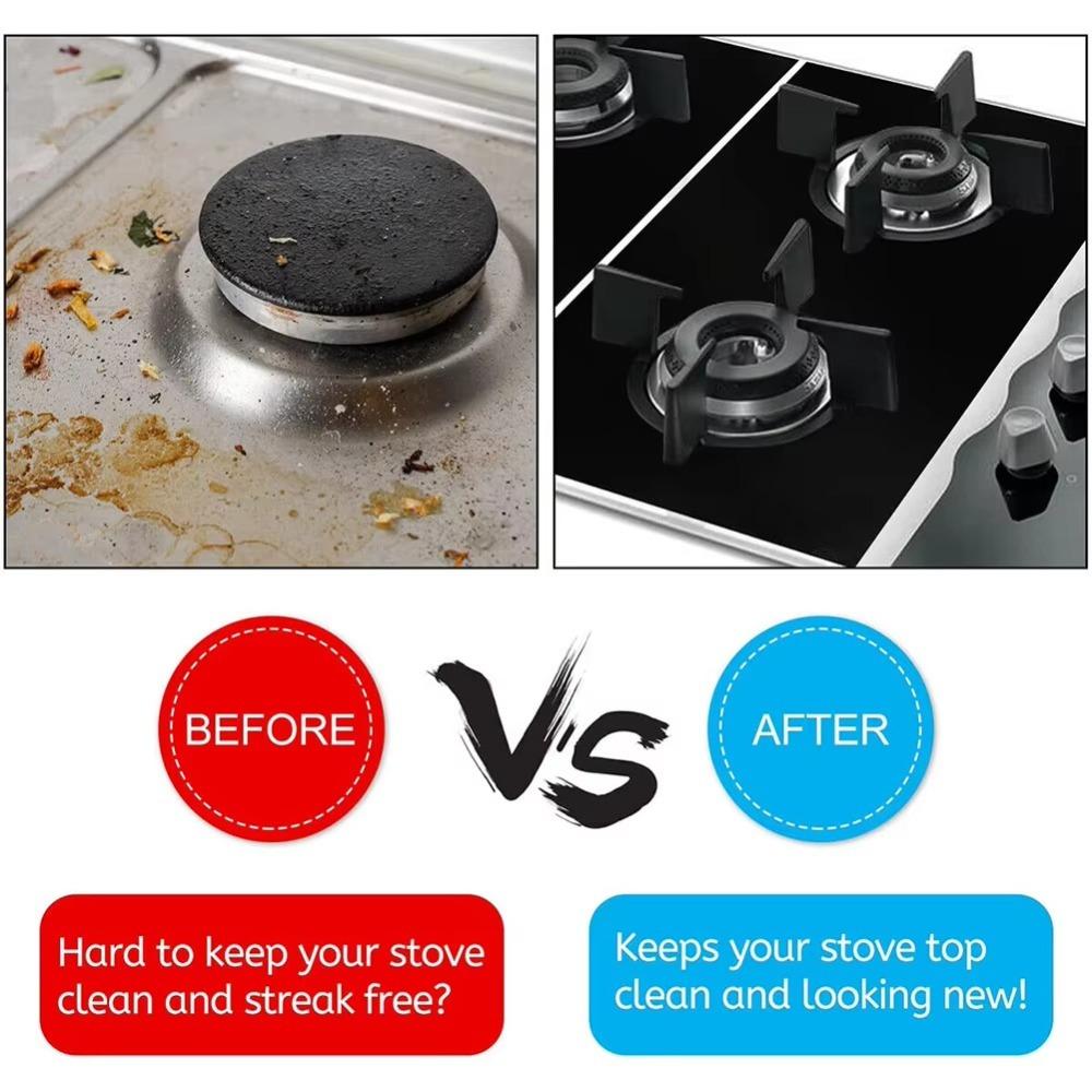 1/3/4pcs 5-Hole Gas Stove Pad Non Stick Reusable Stovetop Protector Anti-dirty Oil-proof Cooker Cover Liner Cleaning Pad