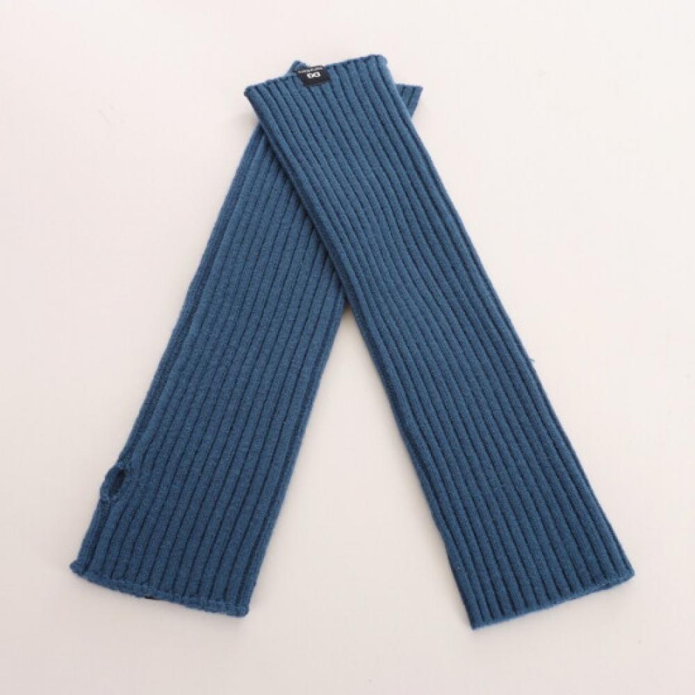 Shop Women Ribbed Knit Armwarmer Long Gloves Blue Aim Wgl 0665