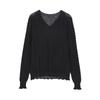 JNBY Summer V-Neck Long Sleeve Knitted Sweater